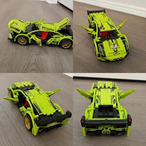 Green Supercar Building Blocks Set Technic Style‎ Sports Car Model Unbranded